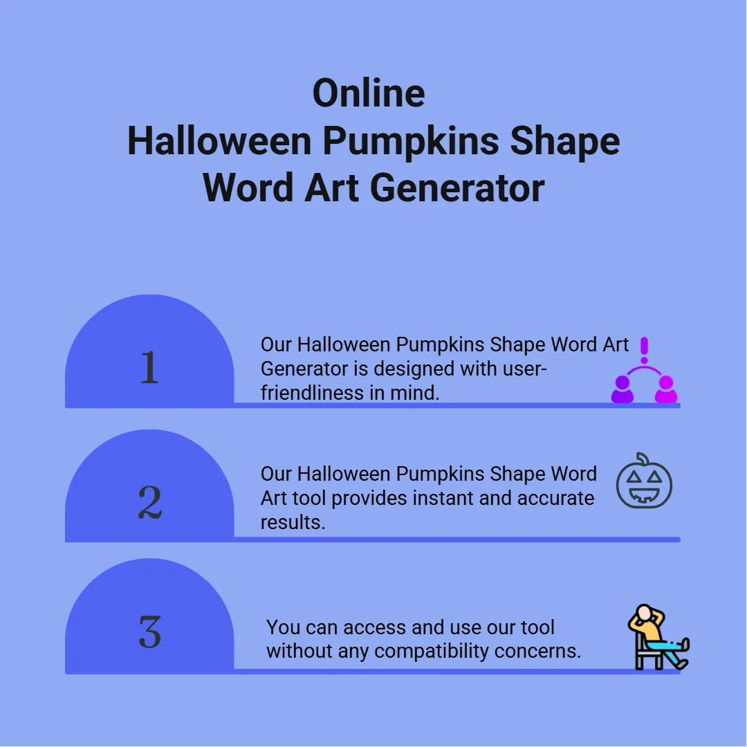 Halloween Pumpkins Shape Word Art generator