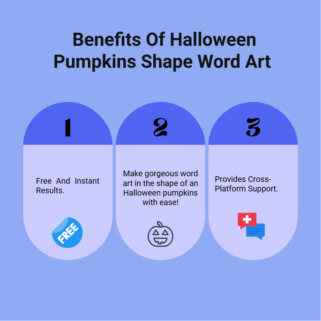Halloween Pumpkins Shape Word Art
