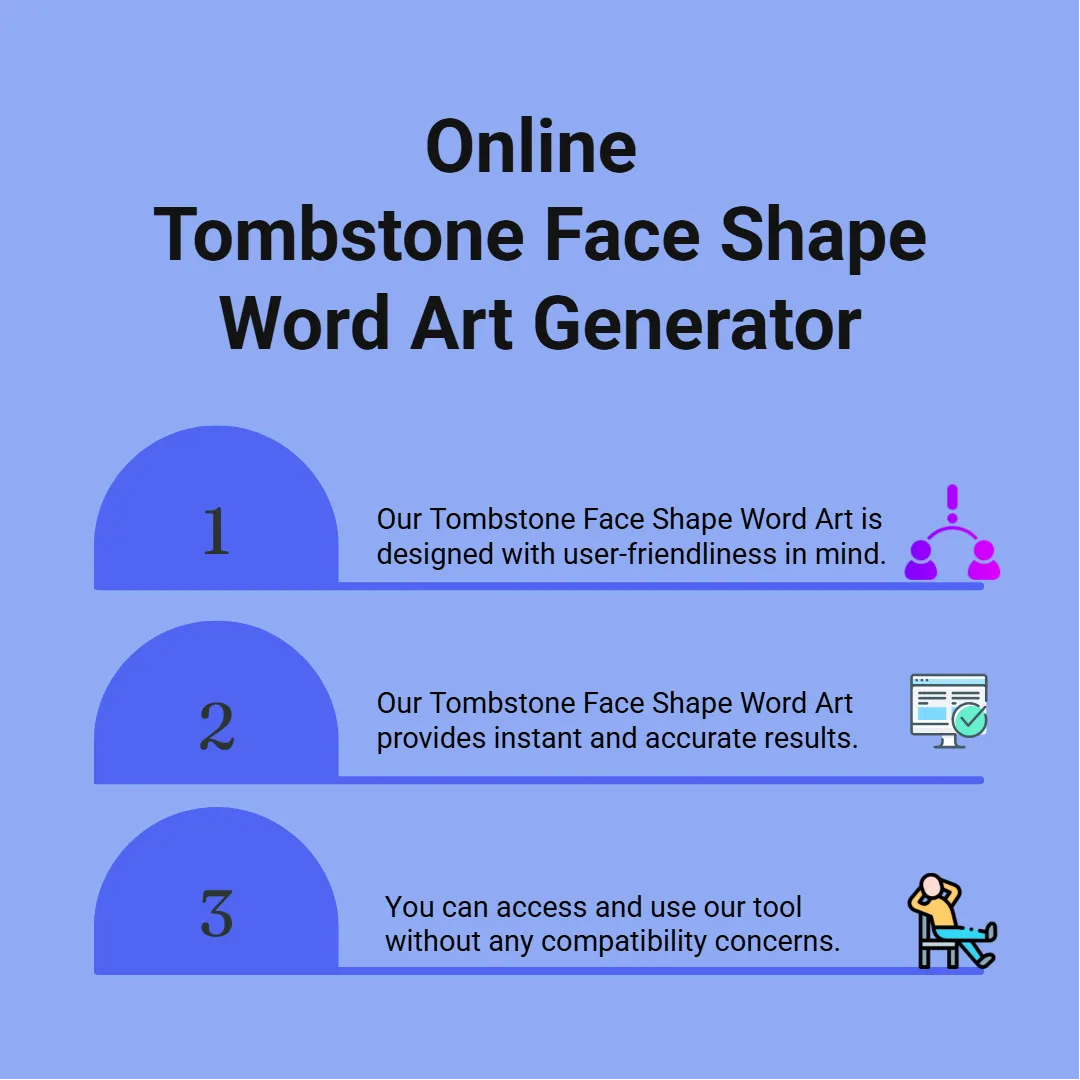 Online Tombstone Face Shape Word Art Generator