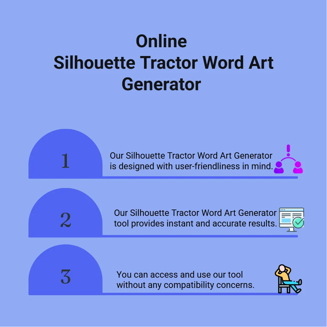 Silhouette Tractor Word Art Generator 