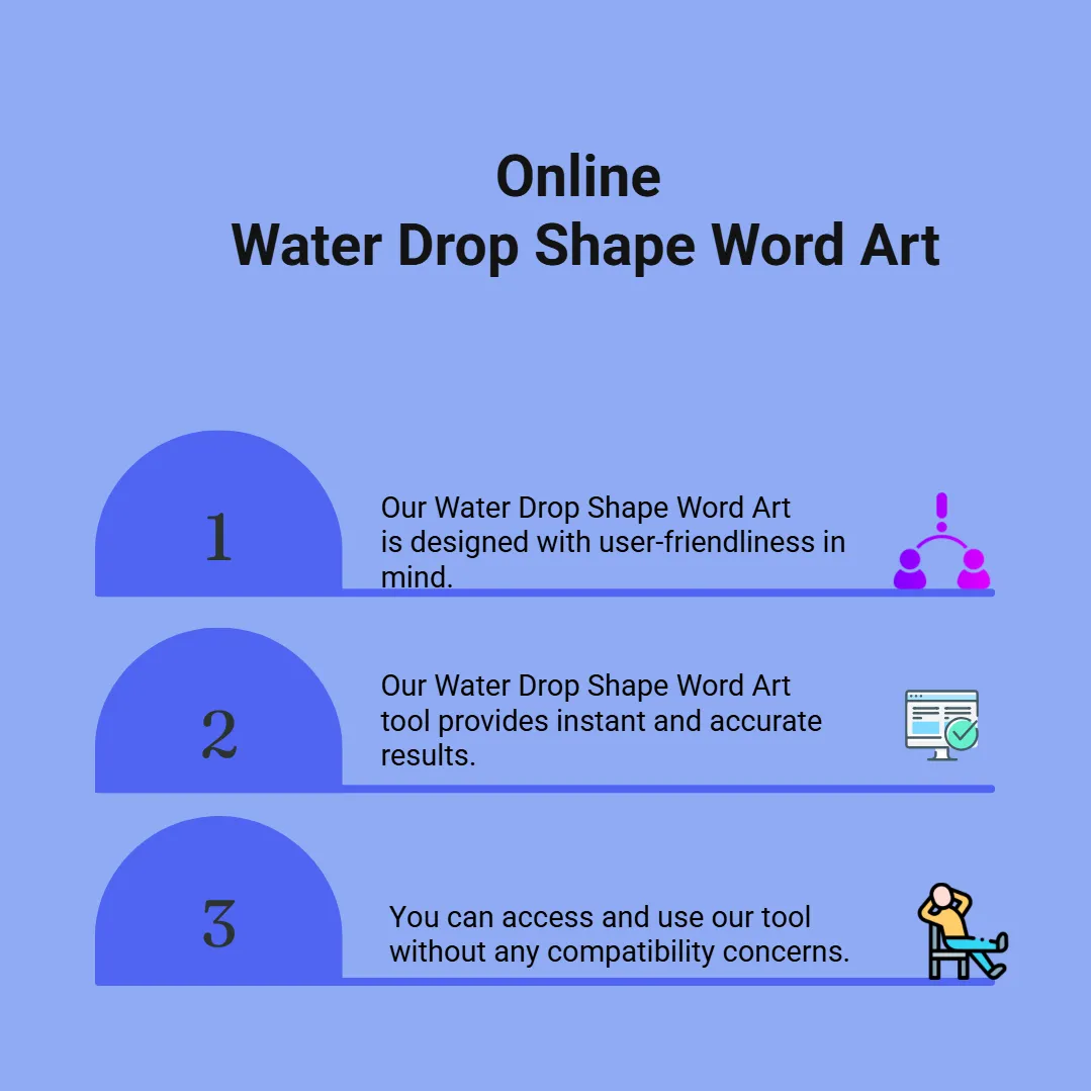 Online Water Drop Shape Word Art