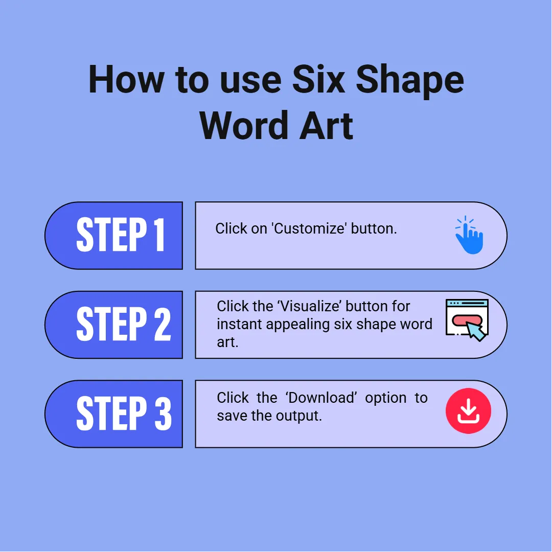 how to use Six Shape Word Art