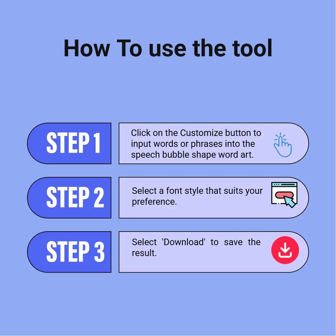 How To use Speech Bubble Shape Word Art