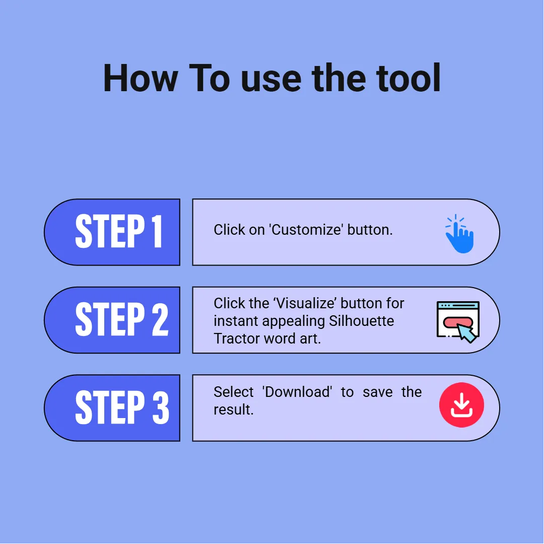 How to use Silhouette Tractor Word Art