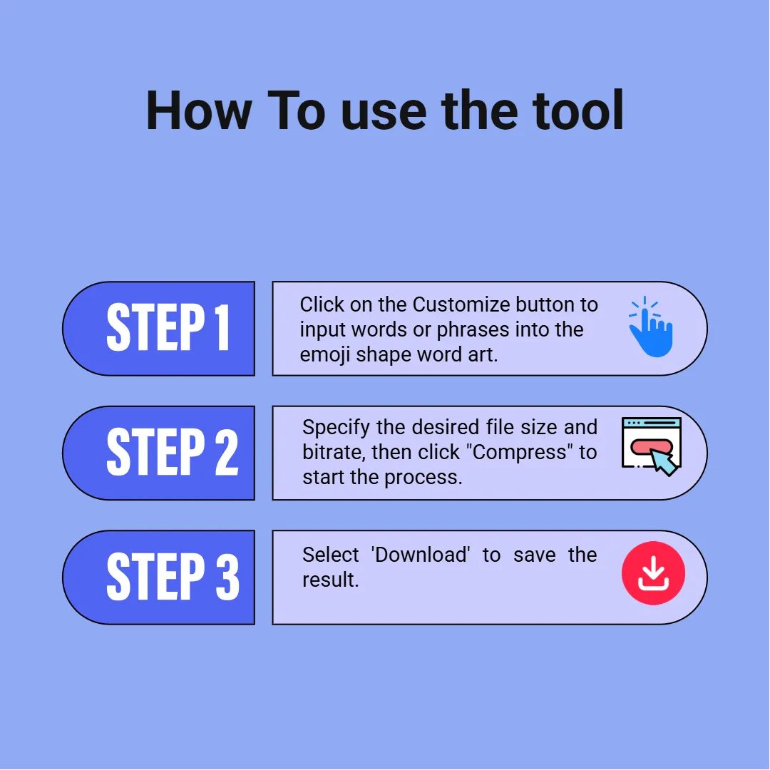 How To use Online Emoji Shape Word Art