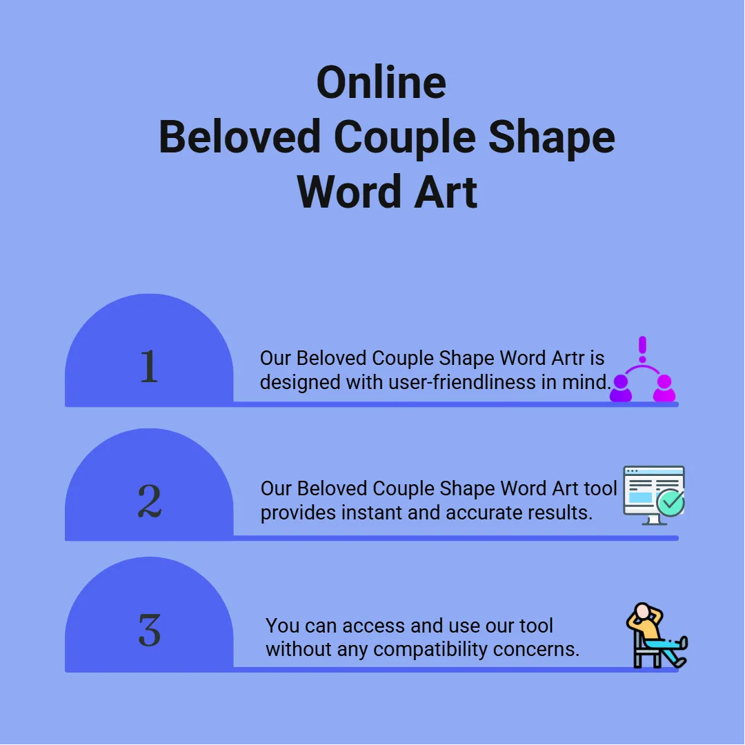 online Beloved Couple Shape Word Art