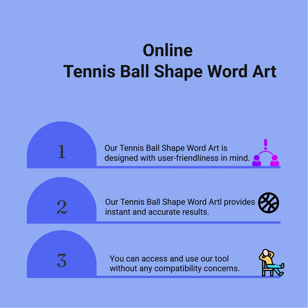 online Tennis Ball Shape Word Art