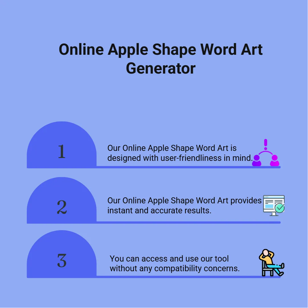 Online Apple Shape Word Art Generator