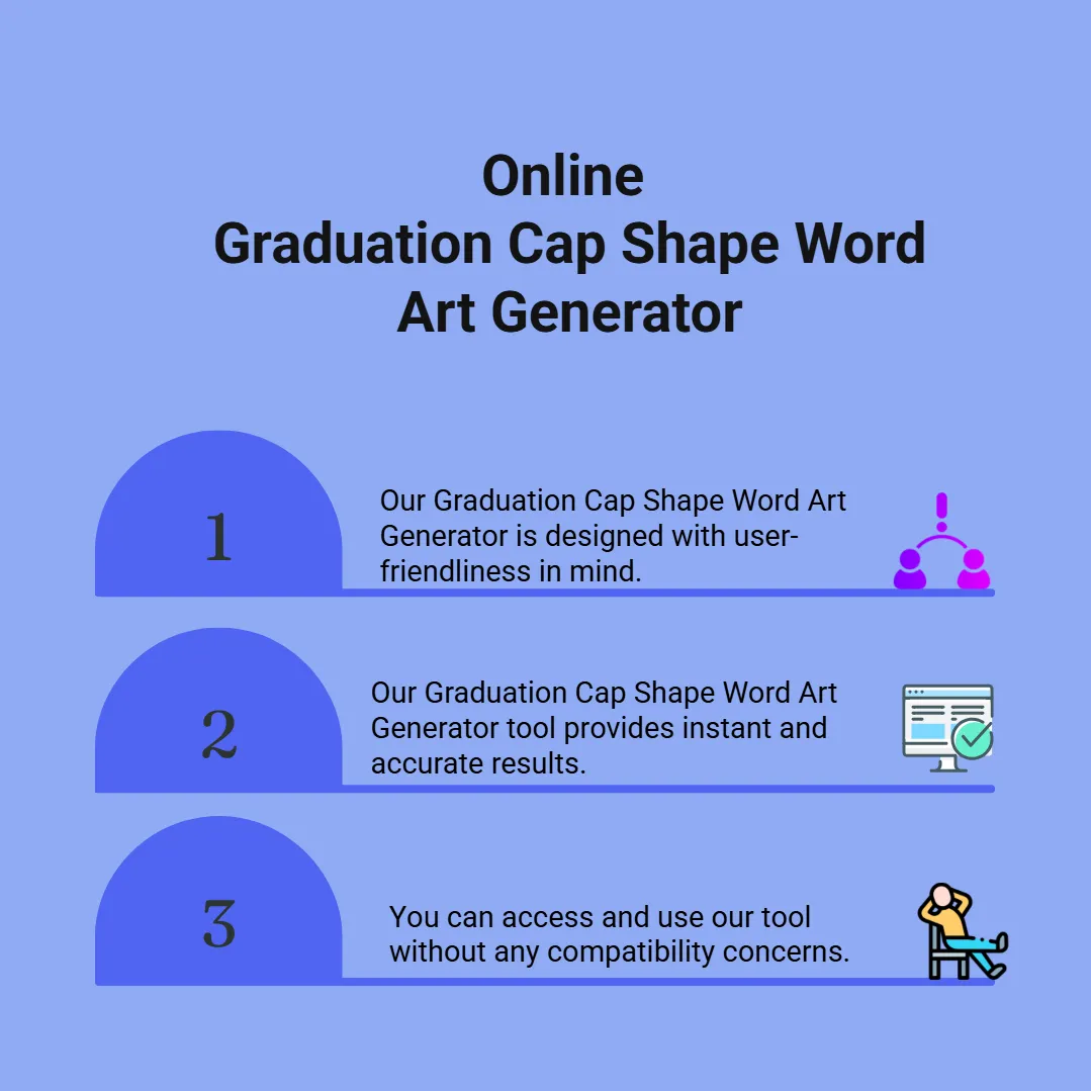 Online Graduation Cap Shape Word Art Generator